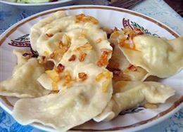Вареники (колцунашь) с мясом, жареные