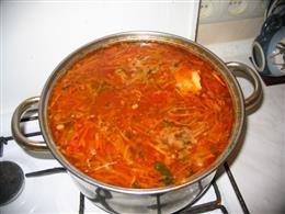 Борщ, с баклажанами и грибами без картошки.