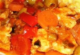 Тушеная индейка с овощами