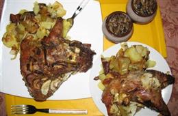 Нутрия запеченная с овощами