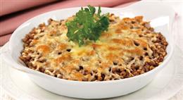 Рыба, запеченная с гречкой