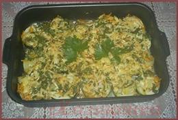 Фаршированные кружочки кабачков с мясом