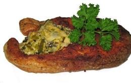 Форель с соусом из лука-порея с апельсиновым соком