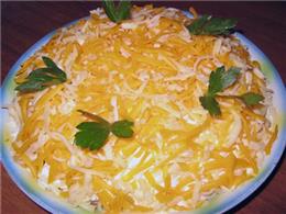 Салат с шампиньонами и сыром